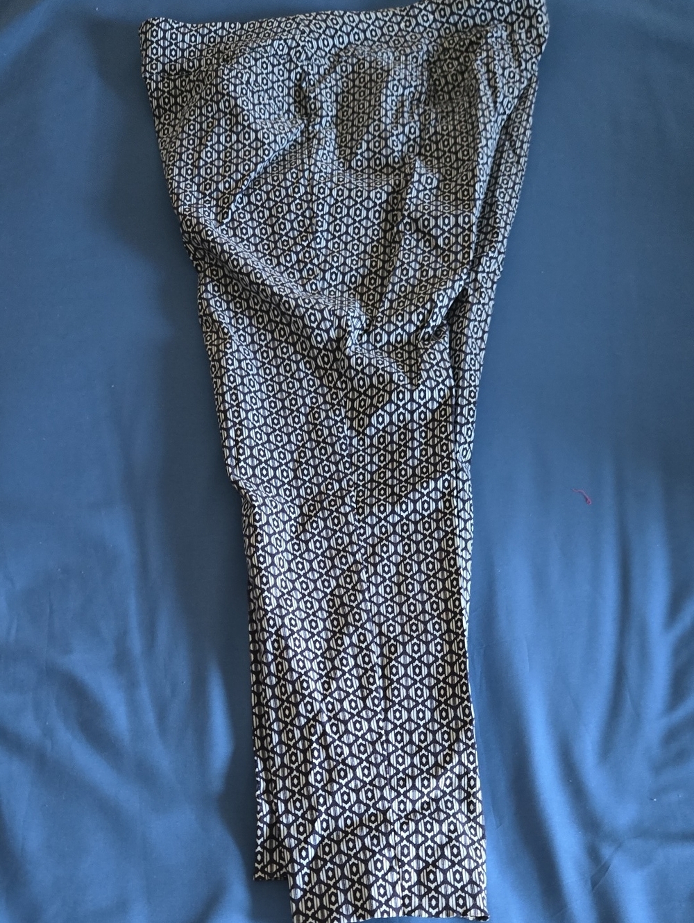 Chico's Blue Geometric Stretch Pants